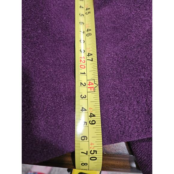 Vintage Vanity Fair Purple Velour Embroidered Tapestry Bathrobe Robe Housecoat L - Picture 7 of 7